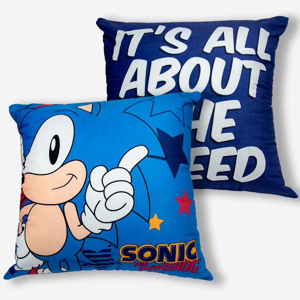 Almofada formato do personagem Sonic