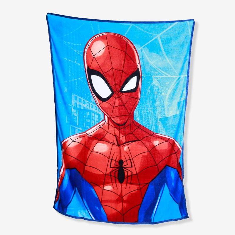 Kit Mantinha Com Balde Marvel Spider Man Zona Criativa Cor Azul-turquesa  Desenho Do Tecido Homem Aranha