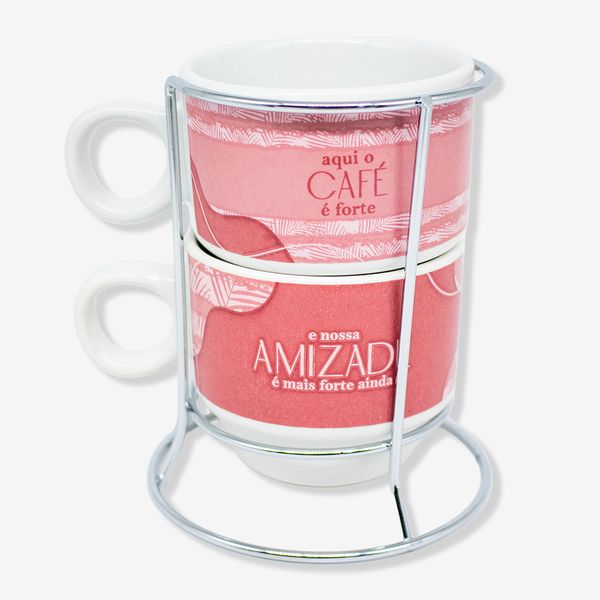 Kit Xicaras Amizade mais Forte – Zonacriativa
