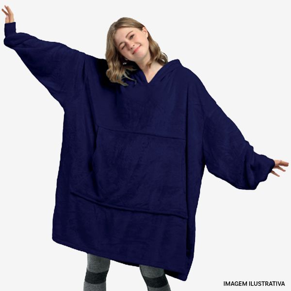 Moletom Hoodie Juvenil Azul – Zonacriativa