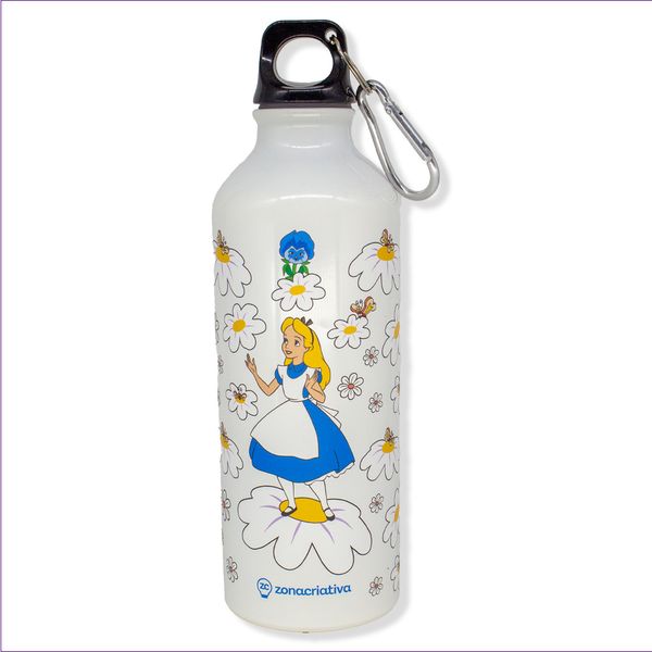Garrafa com Mosquetão Alice In Wonderland - Disney