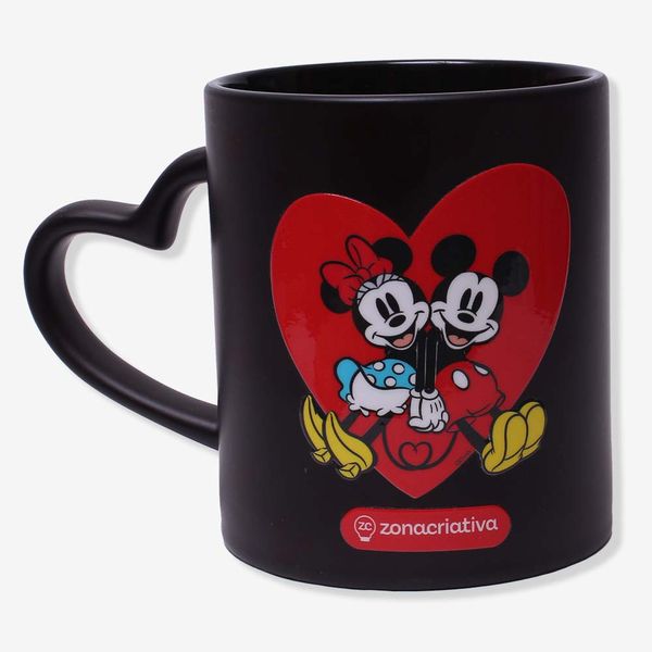 Caneca Mágica Coração Mickey e Minnie - Disney