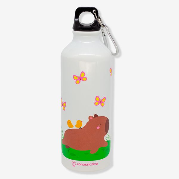 Garrafa com Mosquetão Capivara - Zonacriativa
