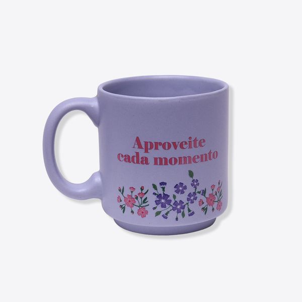 Caneca Mini Tina Floral Aproveite - Zonacriativa