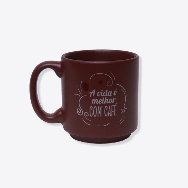Caneca Mini Tina A Vida é Melhor com Café - Zonacriativa