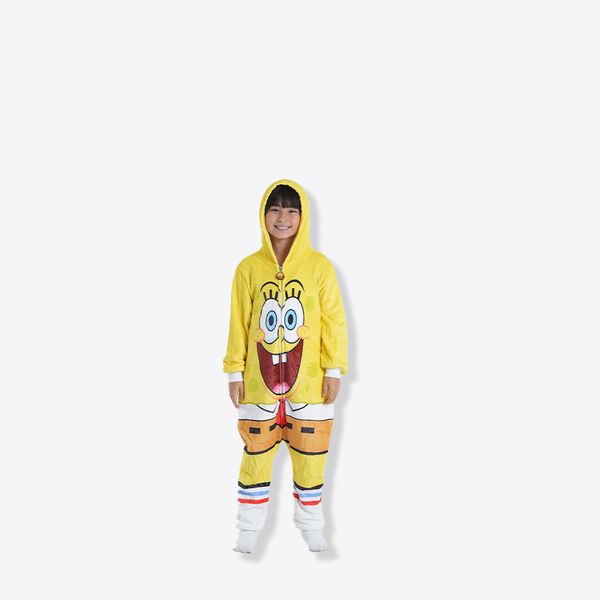 Macacão Kigurumi Infantil de 7 a 8 Anos Bob Esponja