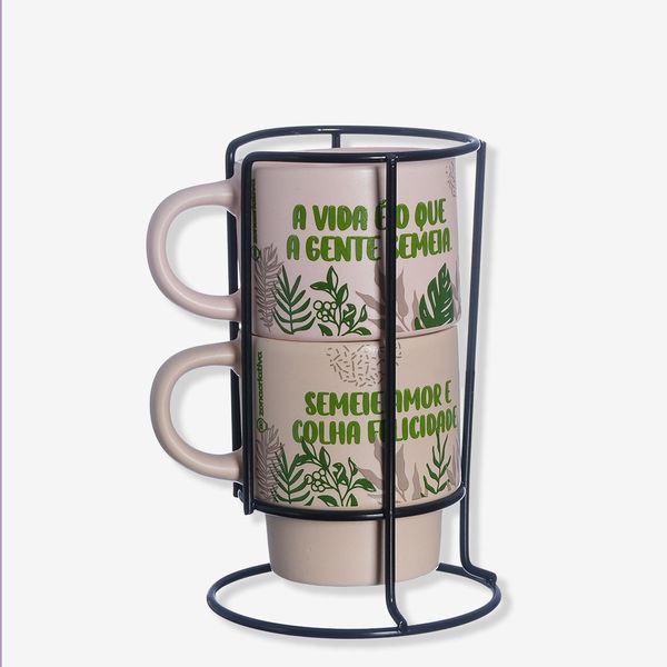 Kit Canecas Empilháveis Jardinagem - Zonacriativa